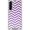 Purple Chevron Galaxy S24 FE Clear Case
